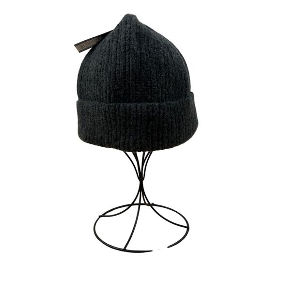 Universal Thread Women's Dark Charcoal Gray Wide Ribbed Winter Hat - NWT - Picture 4 of 8